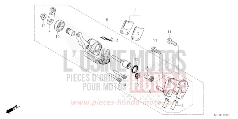 PARKING BRAKE CALIPER for Gold Wing MAT IRIDIUM GRAY METALLIC (NHC64) from 2023